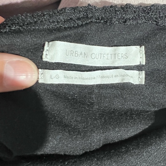 Urban Outfitters Black Lace Bodycon Dress Long Sleeve Stretch Size Large Fitted - Picture 8 of 11